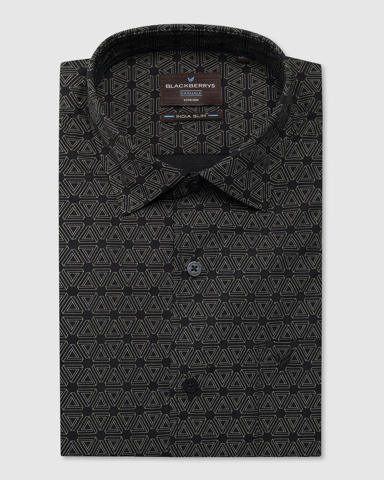 Blackberry Mens Casual Shirt F/S Es-Wm-Pr-Beth Black