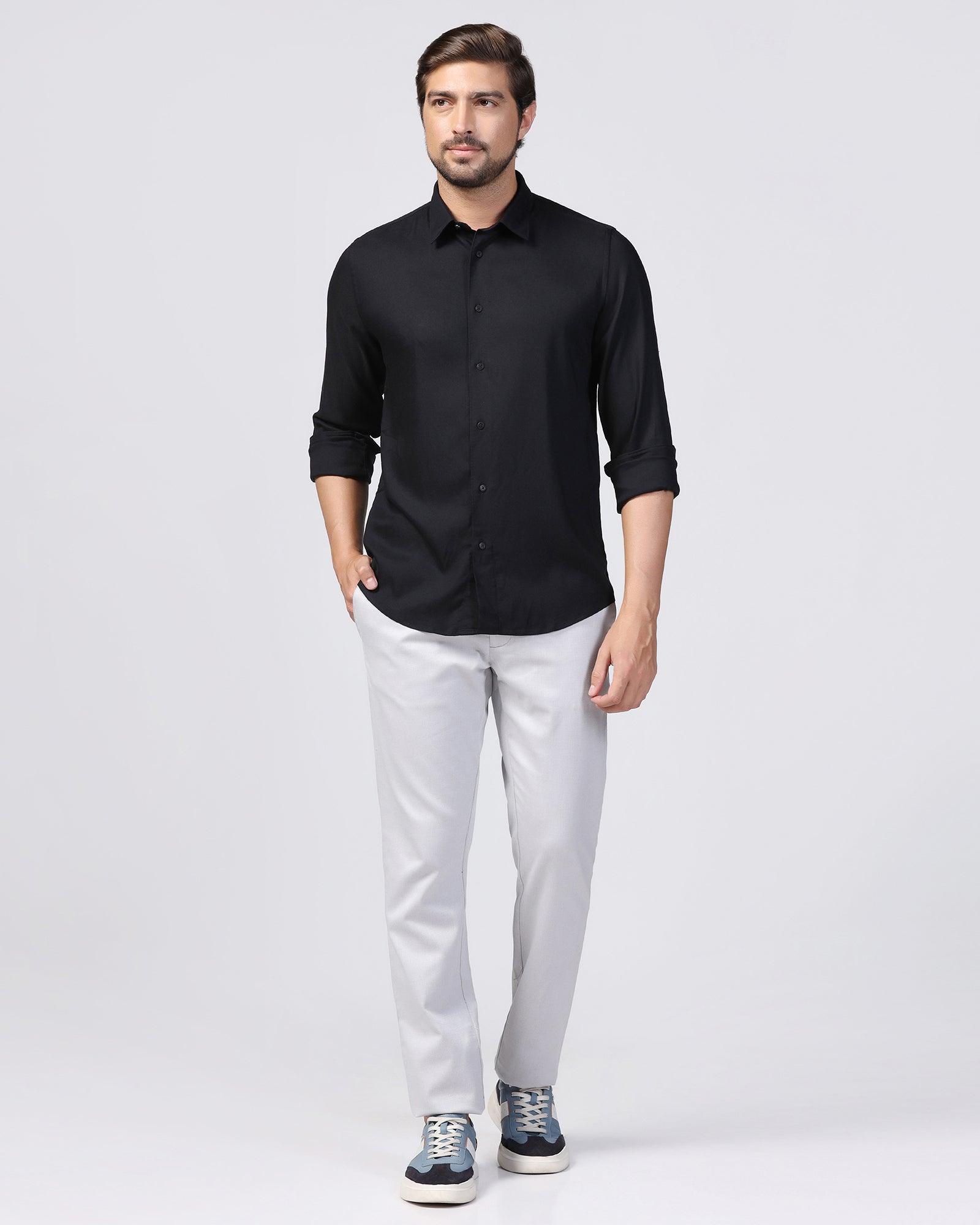 Blackberry Mens Casual Shirt F/S Es-Um-So-Gerald Black