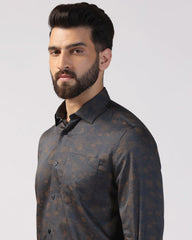 Blackberry Mens Casual Shirt F/S Es-Um-Pr-Lara Dark Grey