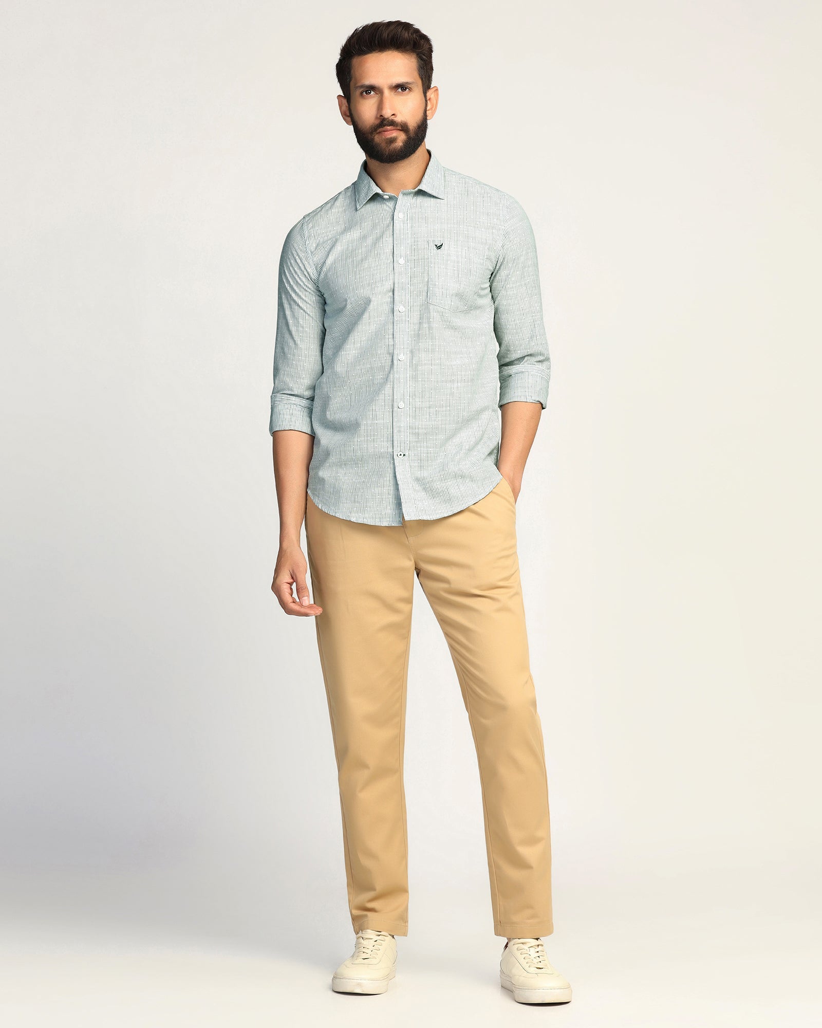 Blackberry Mens Casual Shirt F/S Es-Wm-St-Marven Green