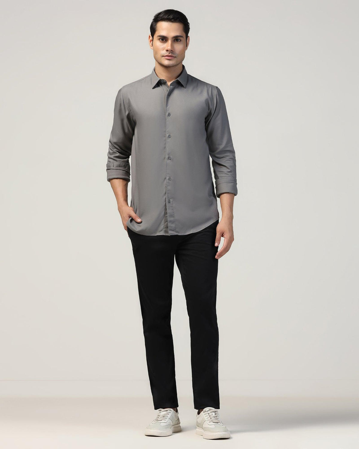 Blackberry Mens Casual Shirt F/S Es-Um-So-Gerald Grey