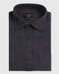 Blackberry Mens Casual Shirt F/S Es-Um-Jq-Finja Charcoal