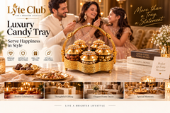 Lyte Club Luxury Golden Heritage Candy & Dry Fruit Tray
