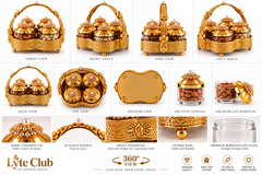 Lyte Club Luxury Golden Heritage Candy & Dry Fruit Tray
