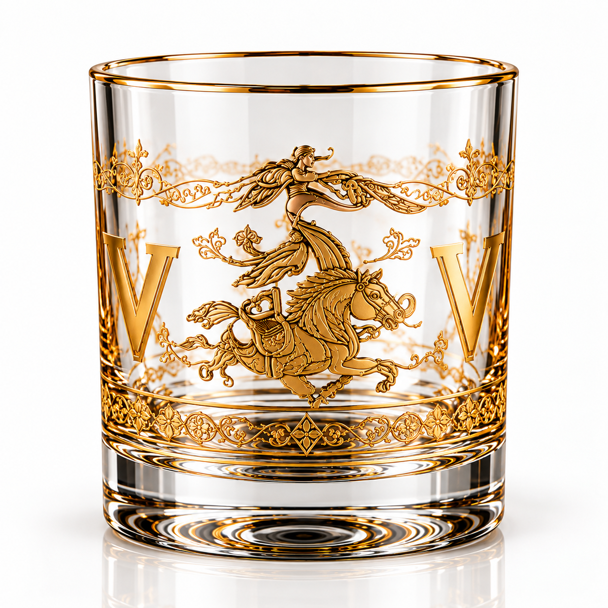 Lyte Club Premium Gold Artwork Glass Tumbler Set