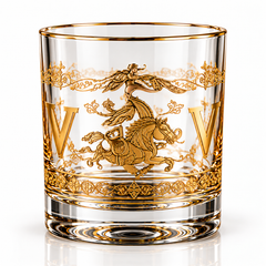 Lyte Club Premium Gold Artwork Glass Tumbler Set