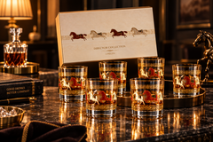 Lyte Club Premium Horse Motif Drinking Glass Set with Gift Box