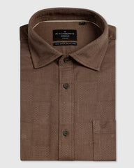 Blackberry Mens Casual Shirt F/S Es-Um-Jq-Finja Chocolate