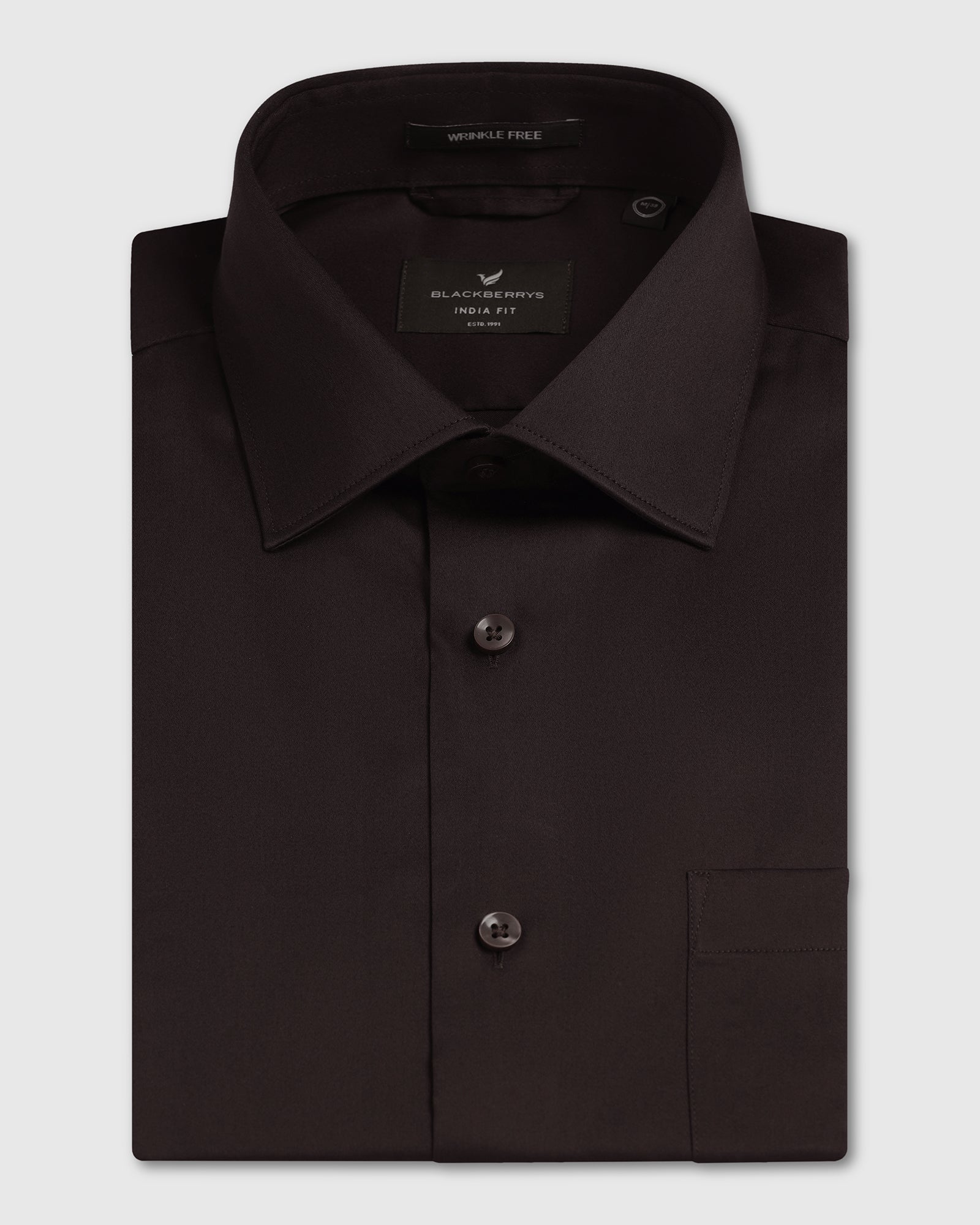 Blackberry Mens Formal Shirt F/S Bp-P1-So-Sylvia Chocolate