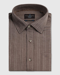 BLACKBERRY MENS CASUAL SHIRT F/S ES-UM-ST-NUMO CHOCOLATE