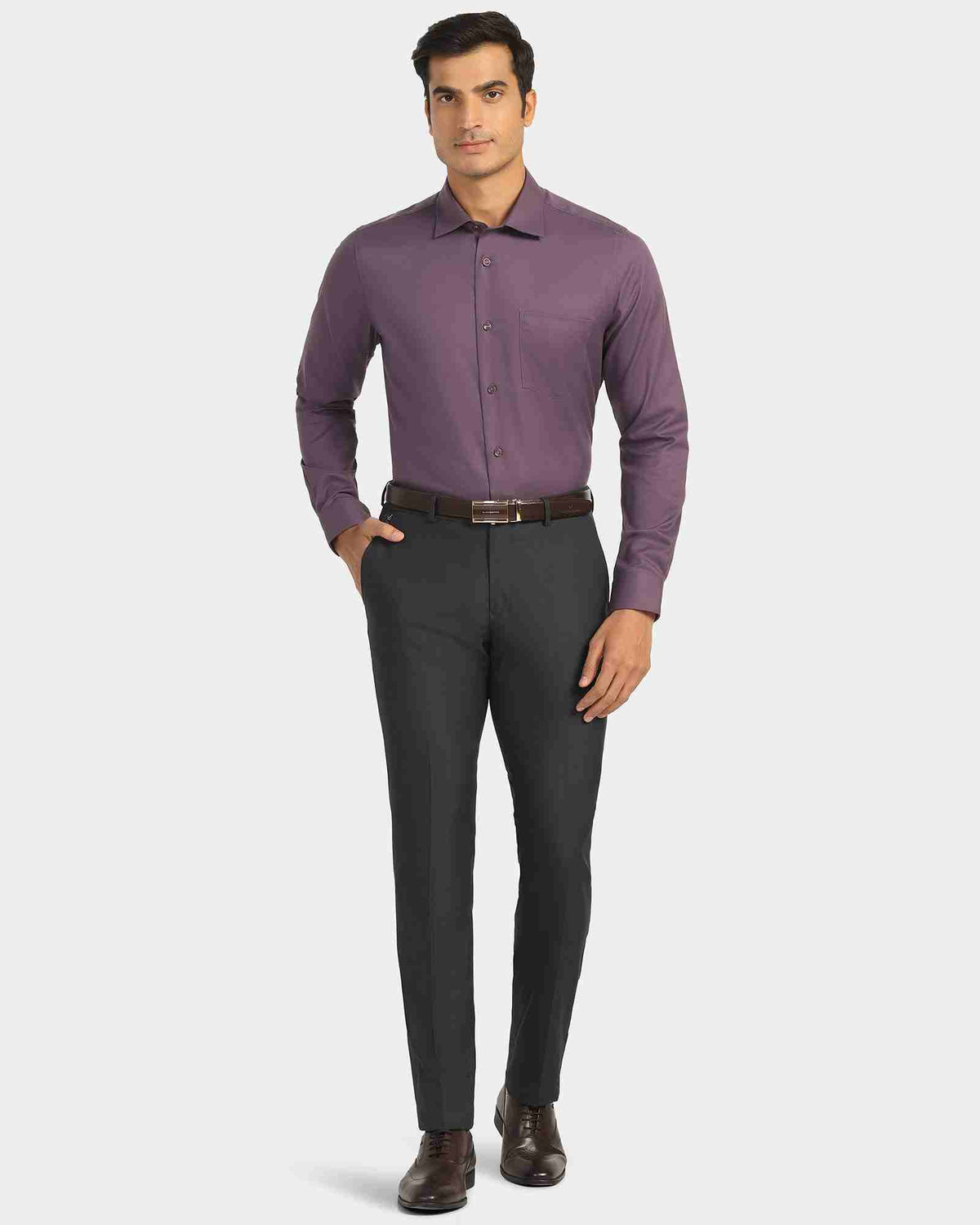 Blackberry Mens Formal Trouser Bp-Do-Fendi Dark Grey