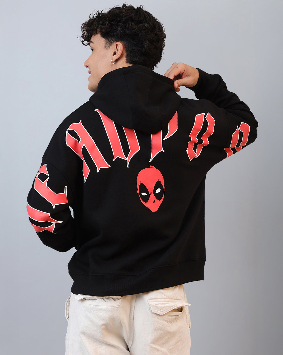 Deadpool Printed Oversized Hoodie For Men