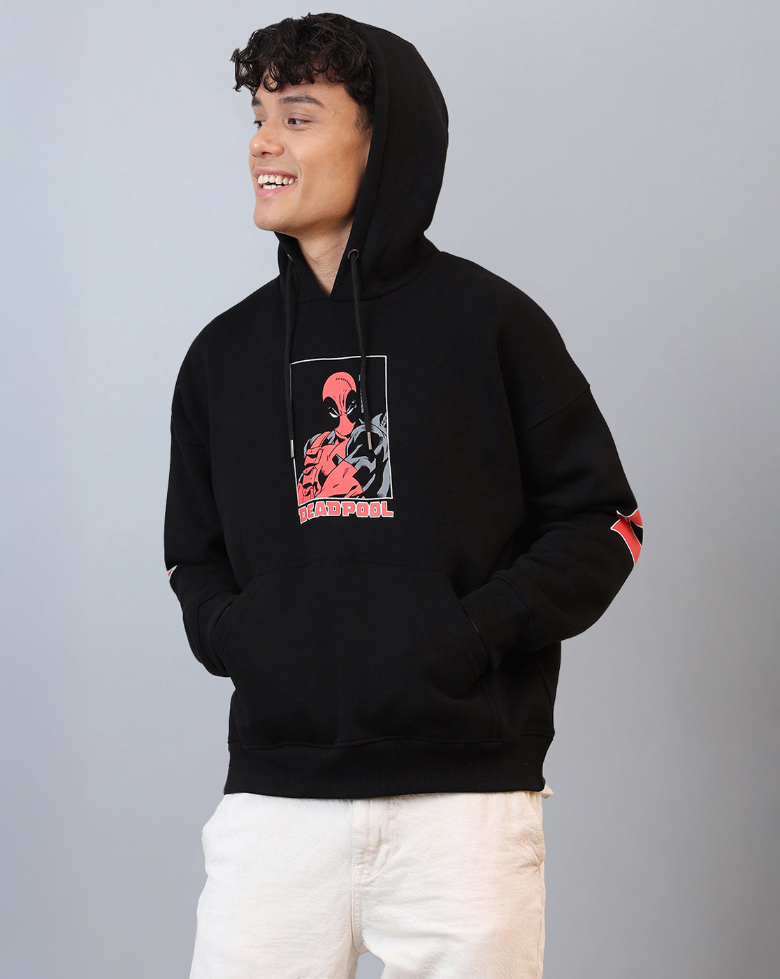 Deadpool Printed Oversized Hoodie For Men