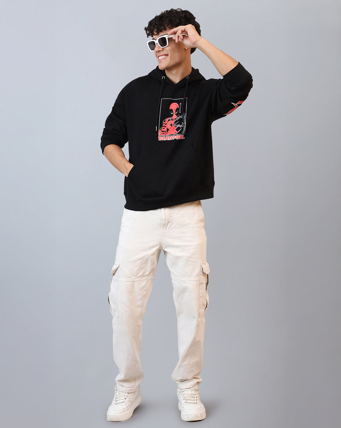 Deadpool Printed Oversized Hoodie For Men