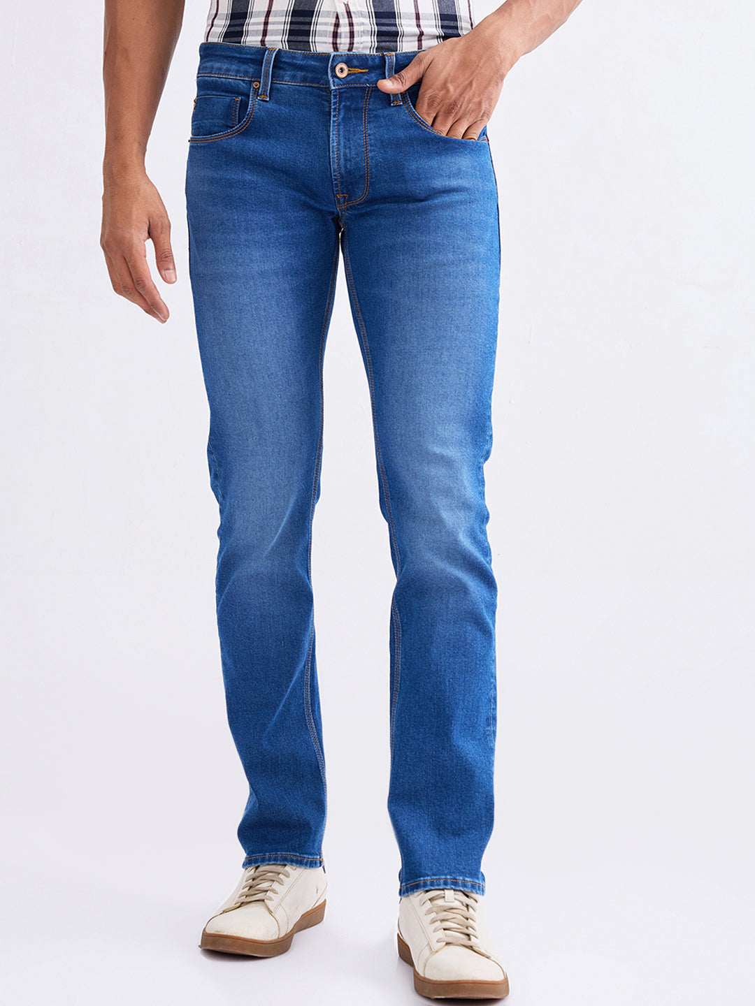 SPYKAR MENS JEANS MDRO2BE005 MID BLUE