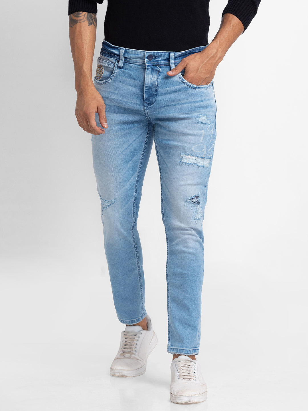 Spykar Mens Jeans Mank-02Bb-108 Lightblue