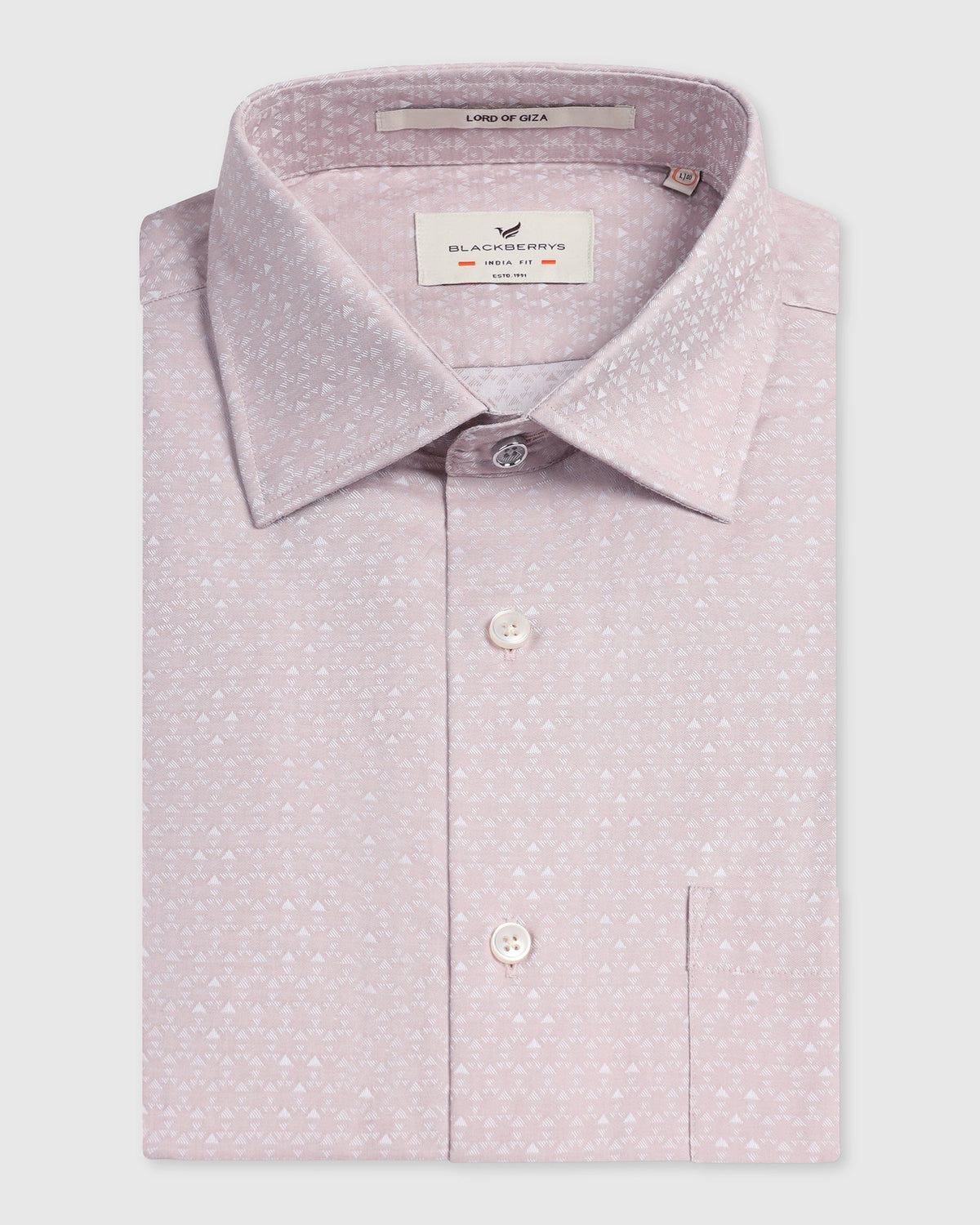 BLACKBERRY MENS FORMAL SHIRT F/S BP-LG-JQ-RILE DUSTY PINK