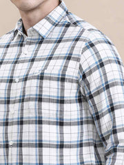 Crocodile Mens Casual Shirt F/S Crcs125-513Mt Blue