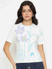 Madame Ladies Western Top H/S M5S11102 040 White