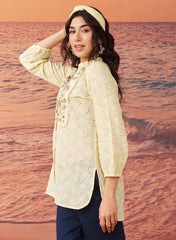 Lakshita Ladies Western Top H/S Lk04677 2 Yellow
