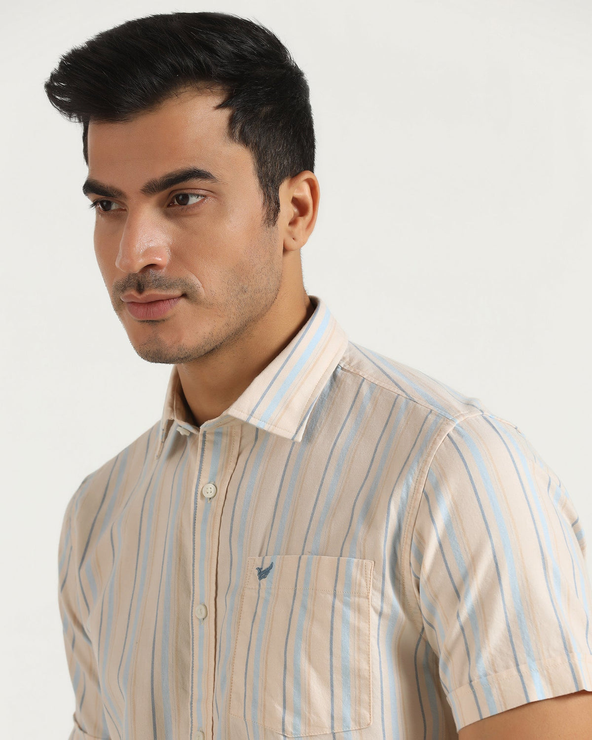Blackberry Mens Casual Shirt F/S Es-Wm-St-Masami-Hs Beige
