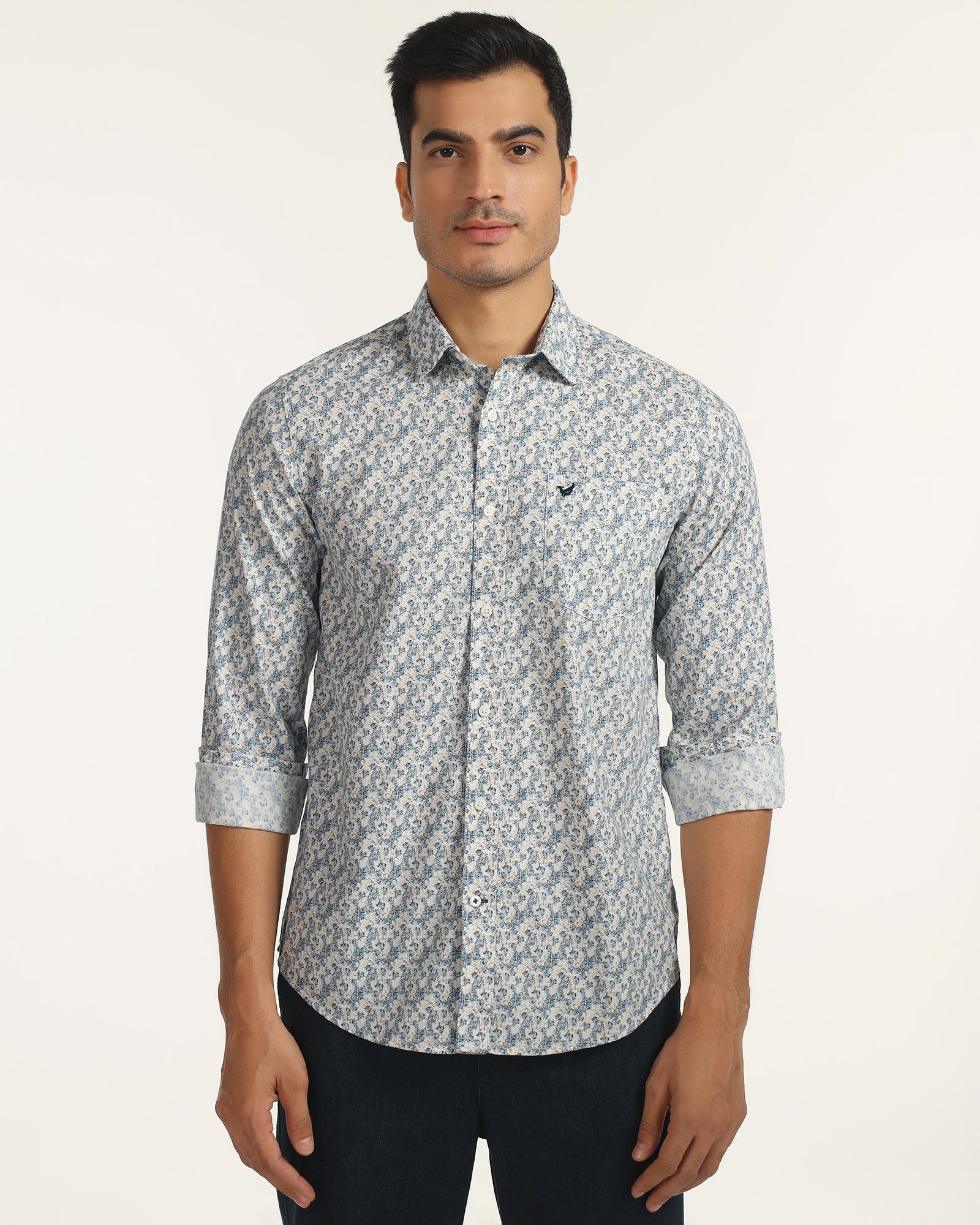 Blackberry Mens Casual Shirt F/S Es-Wm-Pr-Ryder Blue - Goyalsons ShopMax