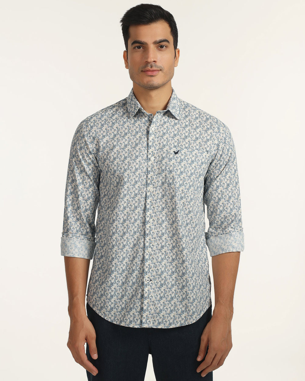 Blackberry Mens Casual Shirt F/S Es-Wm-Pr-Ryder Blue - Goyalsons ShopMax