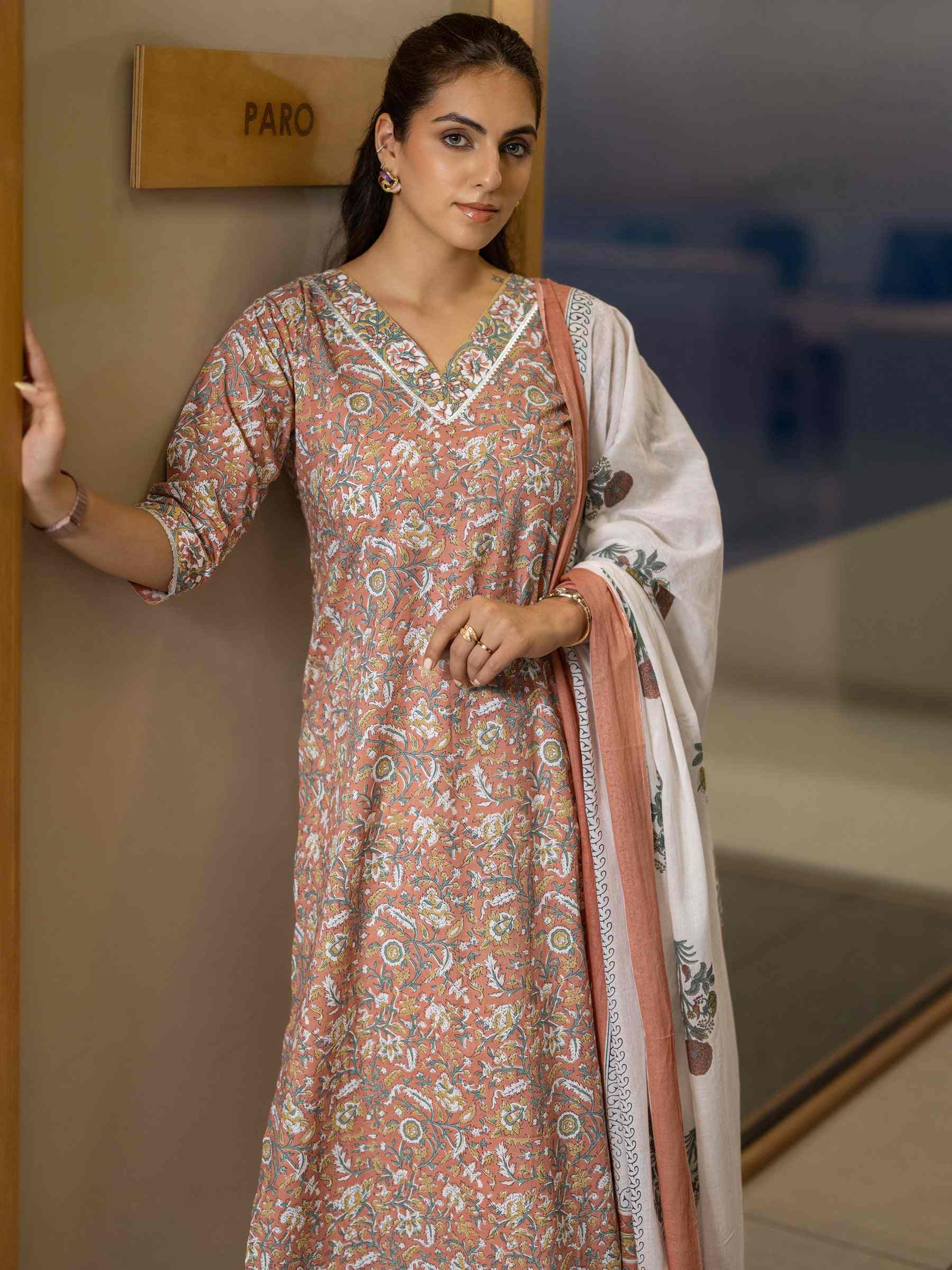 Libas Ladies Western Kurti 3Pcs Set