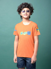 Crimsoune Club Boys T-Shirt Rust