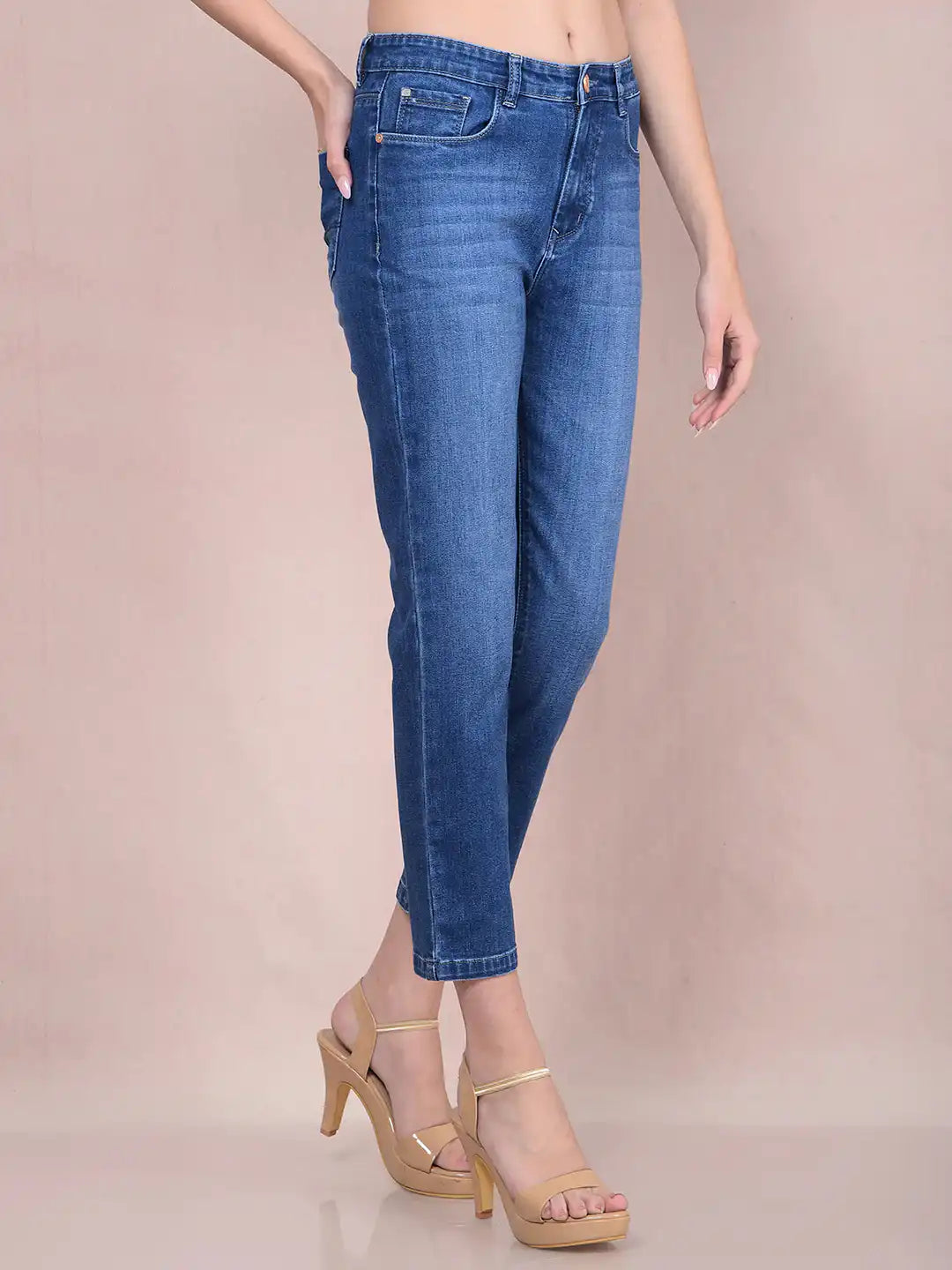 Crimsoune Club Ladies Western Jeans Blue