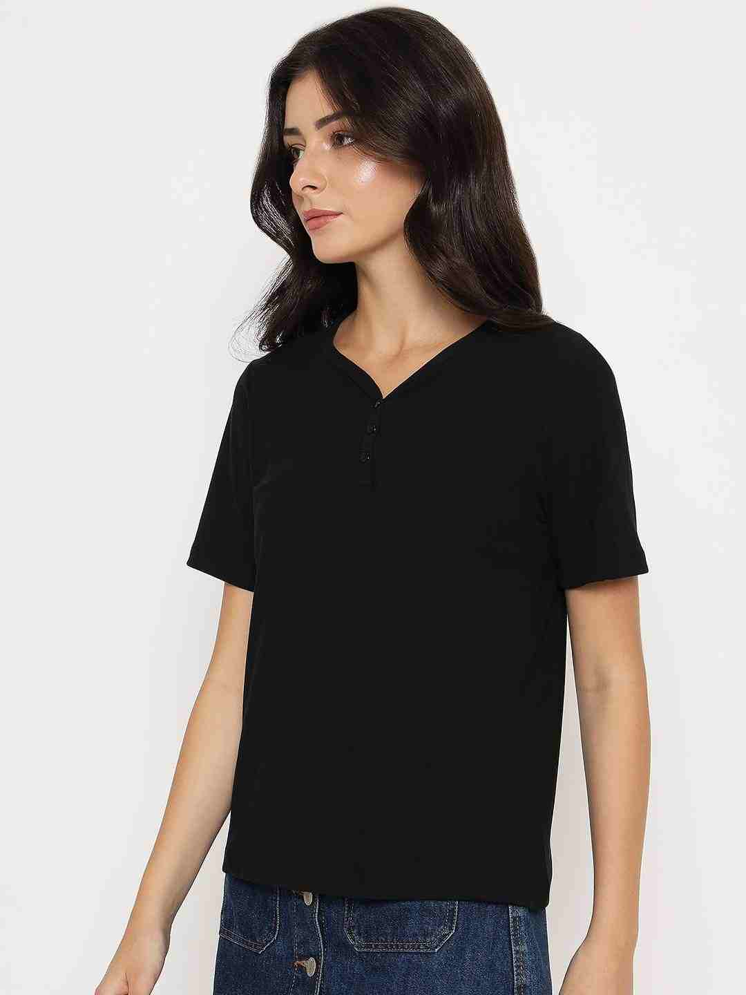 Madame Ladies Western Top H/S M5S11001 002 Black