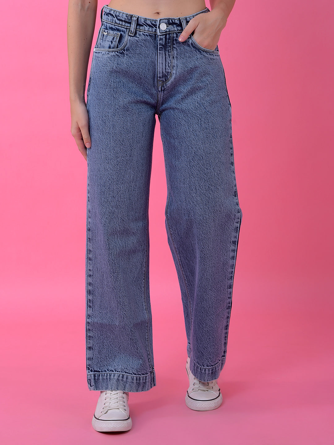 CRIMSOUNE CLUB LADIES WESTERN JEANS FD3089 LIGHT BLUE