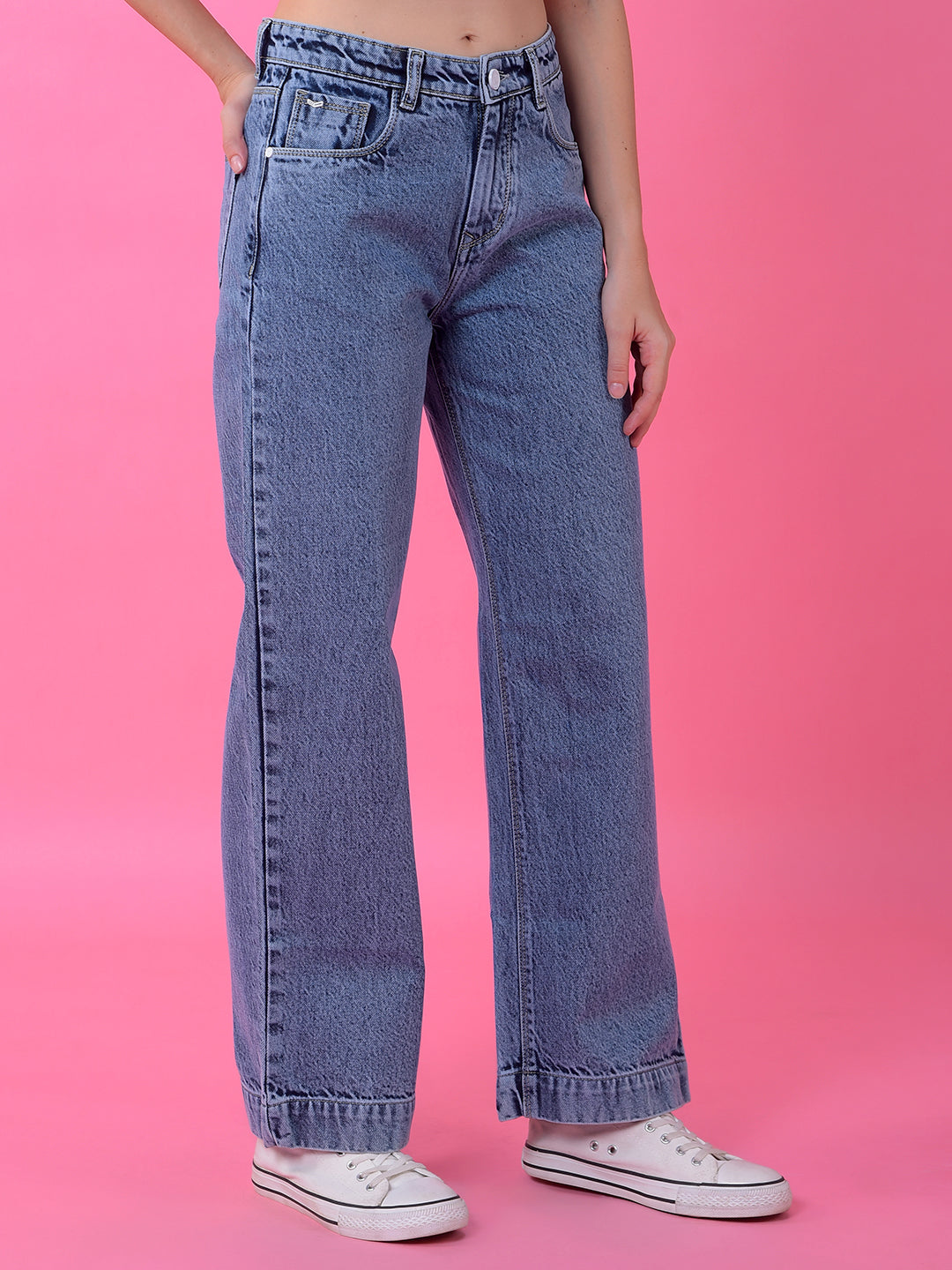 CRIMSOUNE CLUB LADIES WESTERN JEANS FD3089 LIGHT BLUE