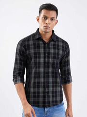 SPYKAR MENS CASUAL SHIRT F/S MSHCS2BE005 JET BLACK