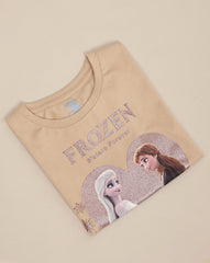 BIO WORLD GIRLS T-SHIRT H/S FZNAW24KGTSRT000869 OATMEAL