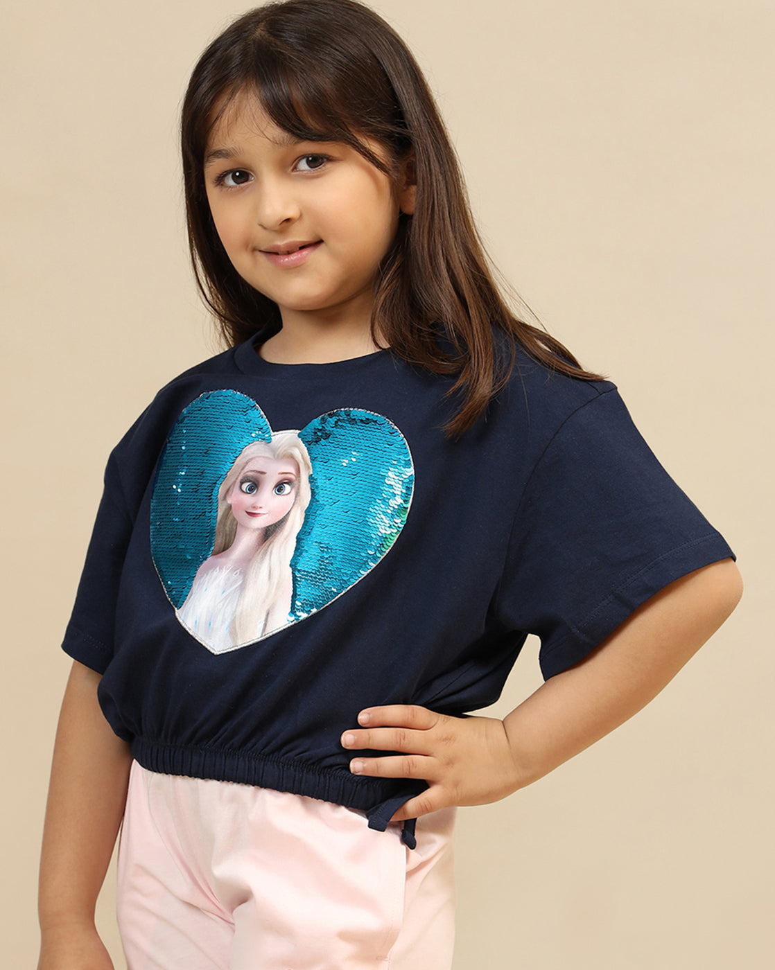 BIO WORLD GIRLS T-SHIRT H/S FZNKGTSRT003757 NAVY PEONY