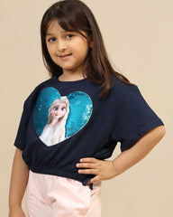 BIO WORLD GIRLS T-SHIRT H/S FZNKGTSRT003757 NAVY PEONY