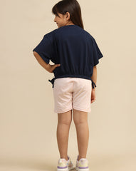 BIO WORLD GIRLS T-SHIRT H/S FZNKGTSRT003757 NAVY PEONY