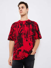 Spykar Mens T-Shirt H/S Mktft1Be011 True Red