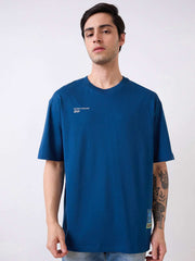 Spykar Mens T-Shirt H/S Mktft1Be177 Teal Blue