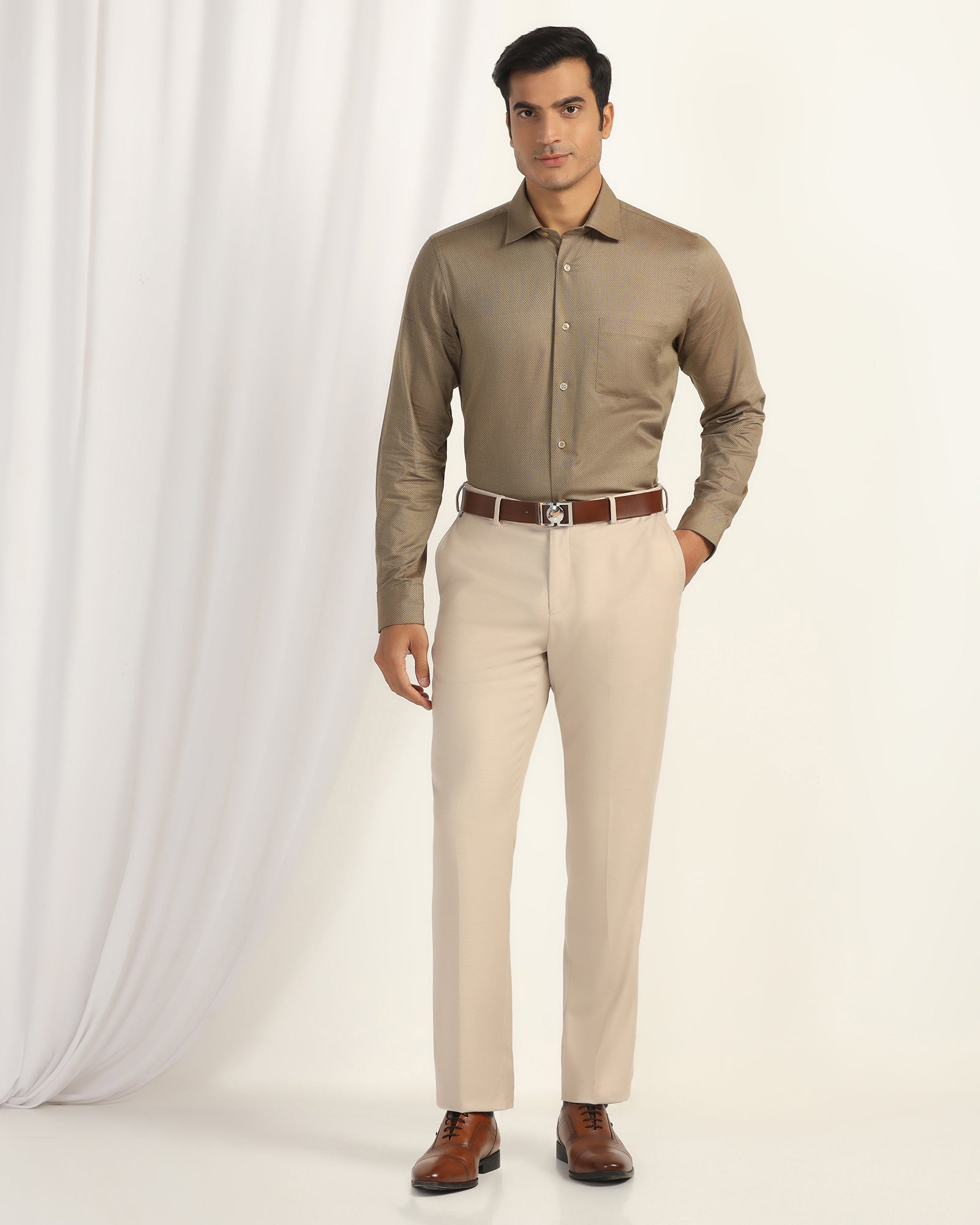 Blackberry Mens Formal Shirt F/S Nl-Bs-Do-Punch Ochre - Goyalsons ShopMax