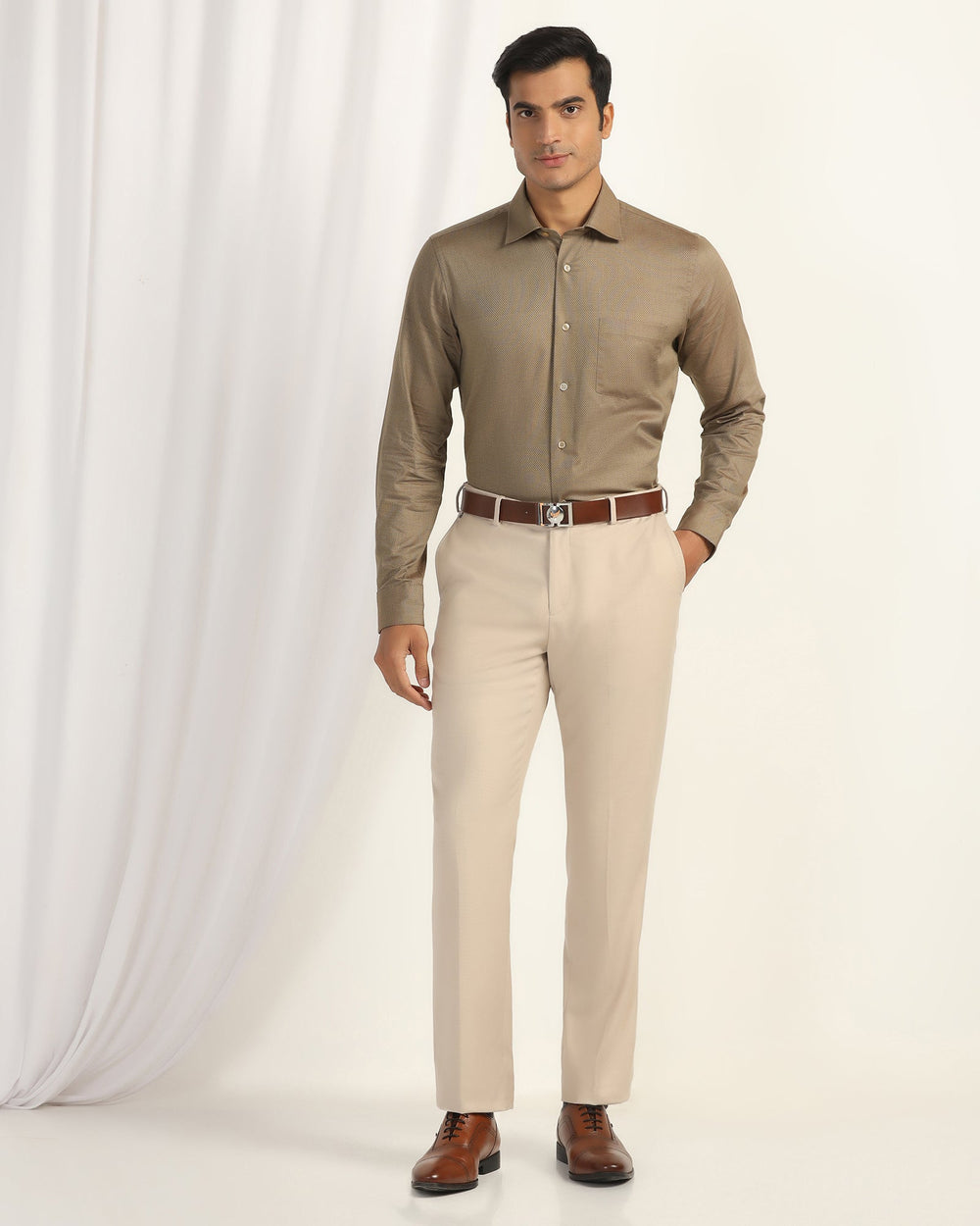Blackberry Mens Formal Shirt F/S Nl-Bs-Do-Punch Ochre - Goyalsons ShopMax