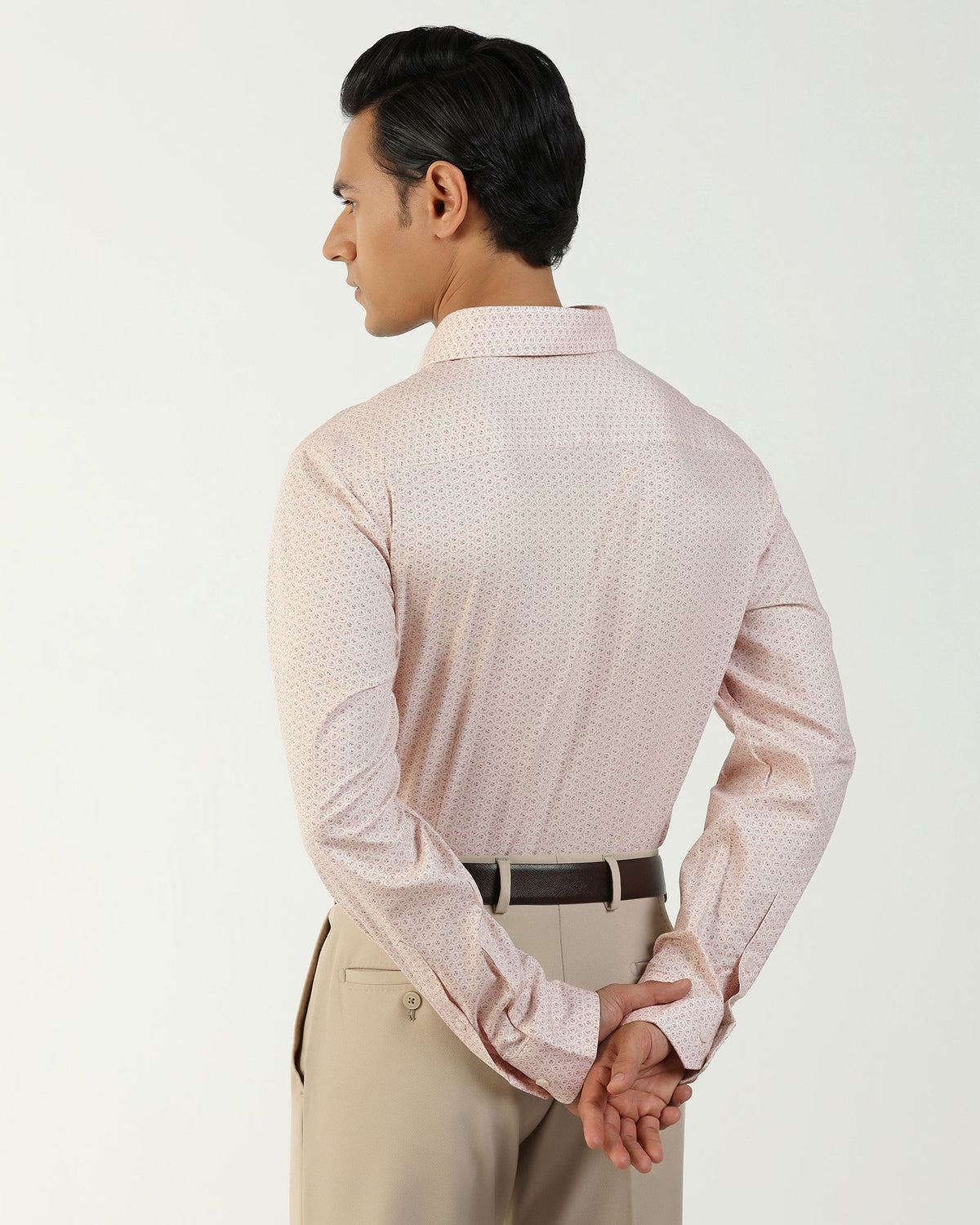 Blackberry Mens Formal Shirt F/S Bp-P1-Pt-Valor Beige