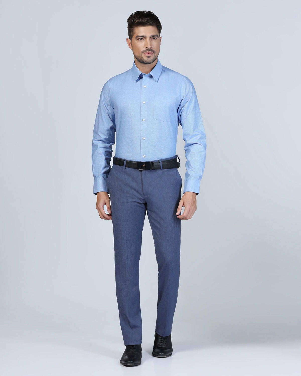 BLACKBERRY MENS FORMAL SHIRT F/S BP-BS-DO-ROBOT BLUE