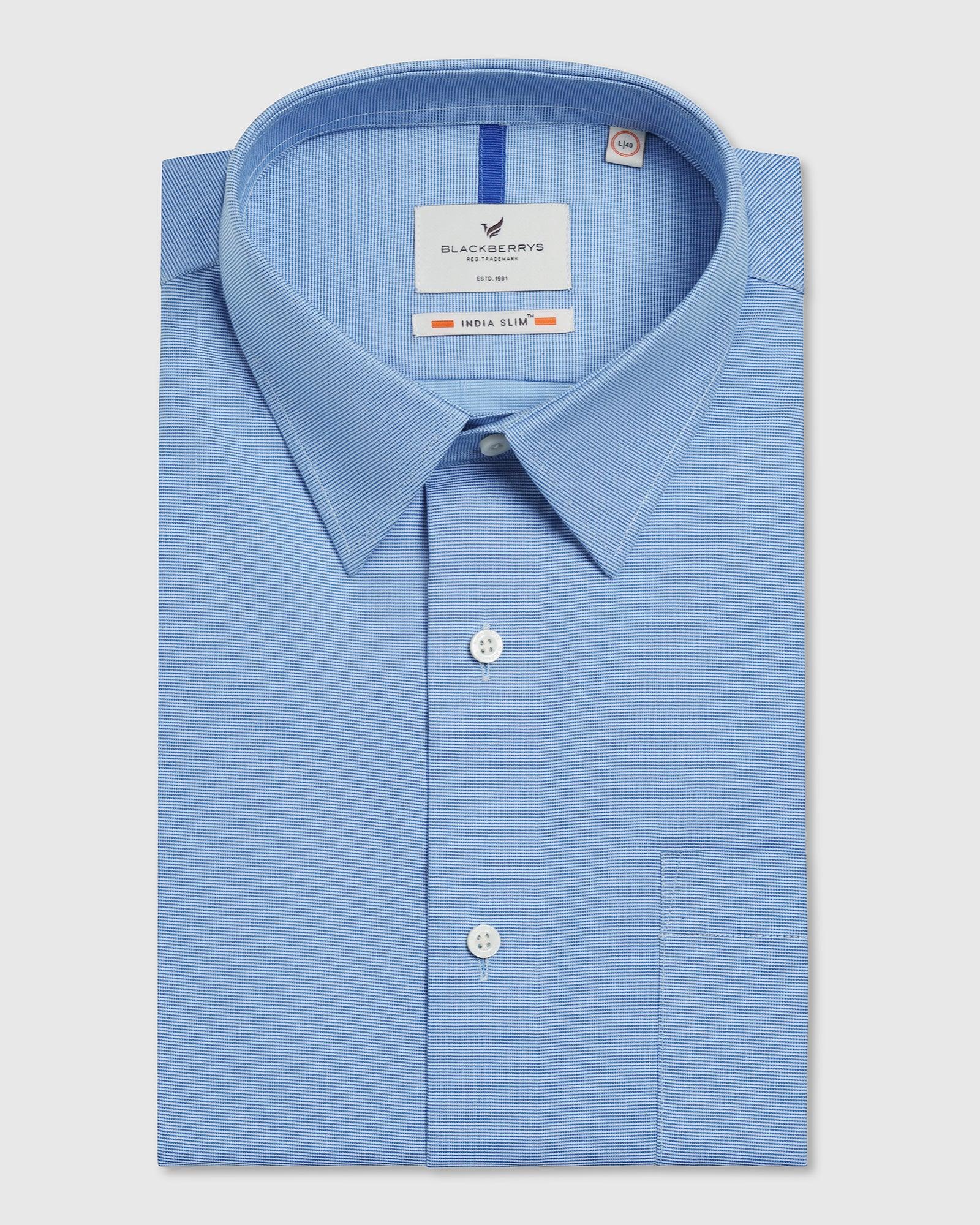 BLACKBERRY MENS FORMAL SHIRT F/S BP-BS-DO-ROBOT BLUE