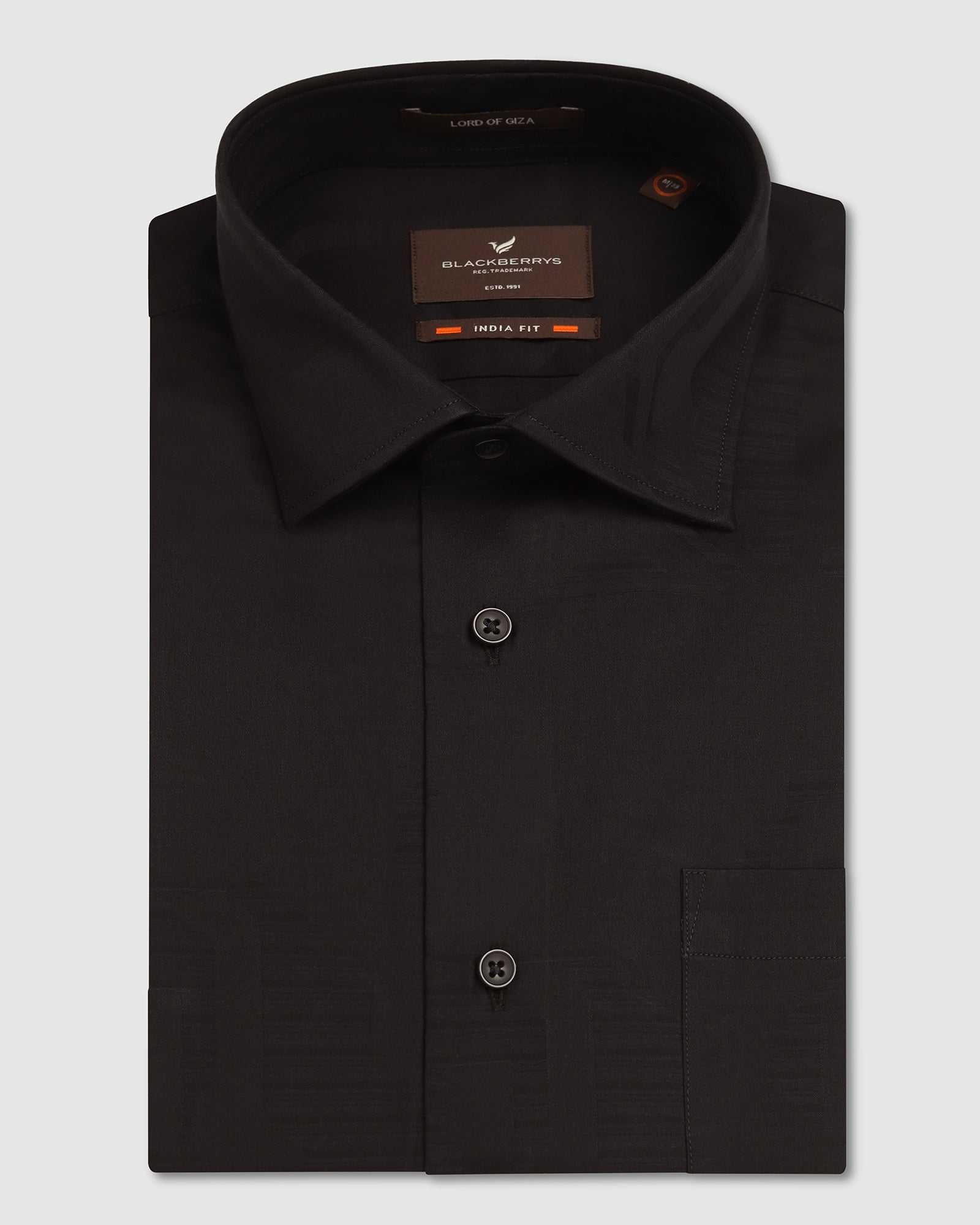 Blackberry Mens Formal Shirt F/S Nl-Lg-Jq-Rowan Brown