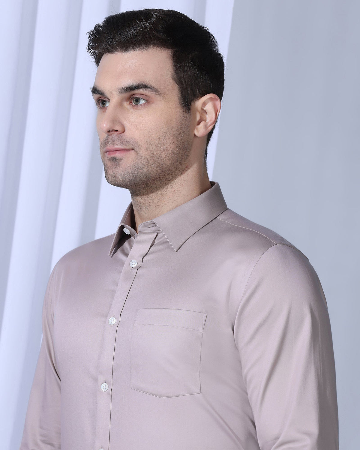 Blackberry Mens Formal Shirt F/S Bp-P1-So-George Dusty Pink