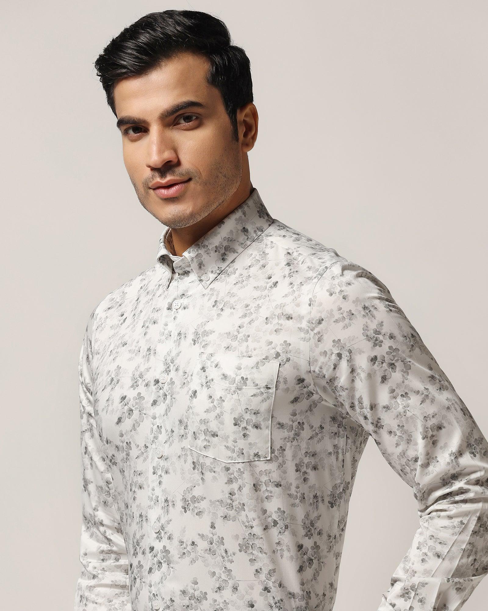 Blackberry Mens Formal Shirt F/S Bp-Bs-Pt-Botanic Grey