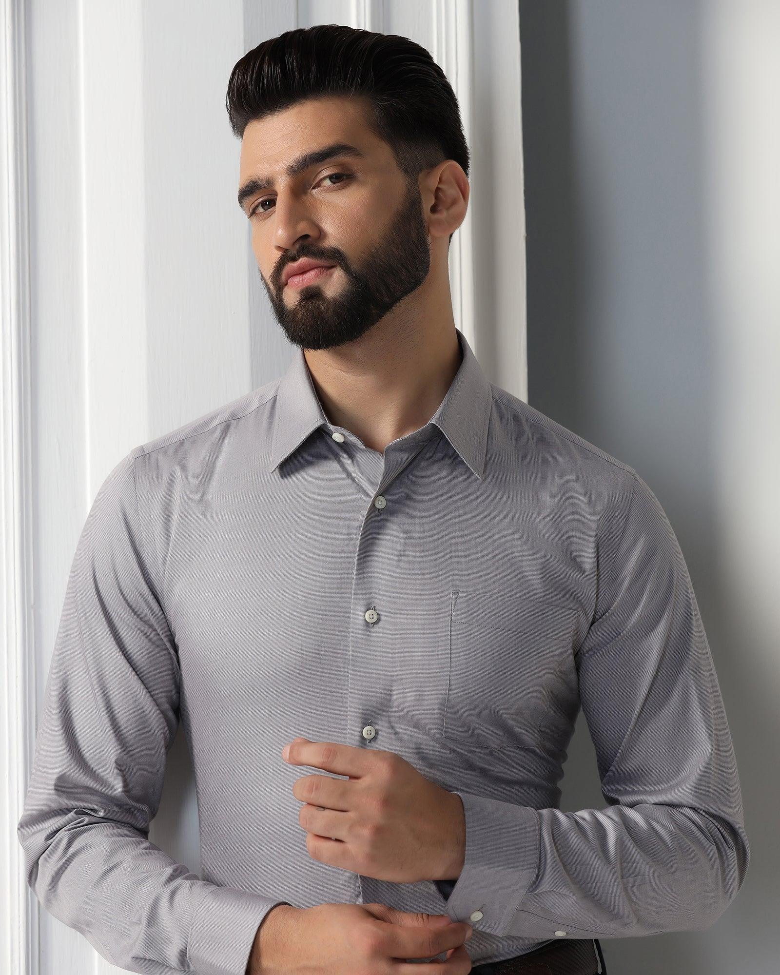 Blackberry Mens Formal Shirt F/S Bp-Bs-Do-Robot Grey