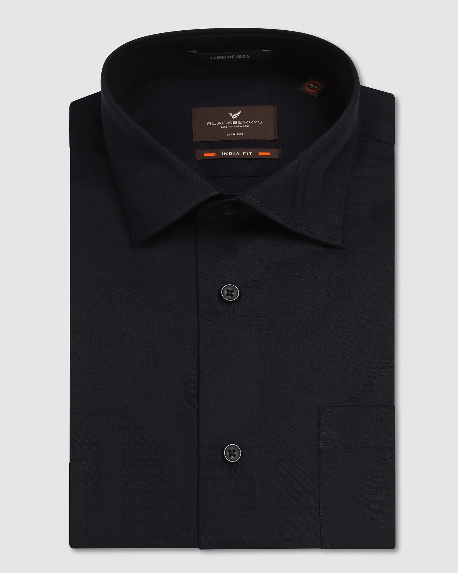 Blackberry Mens Formal Shirt F/S Nl-Lg-Jq-Rowan Navy
